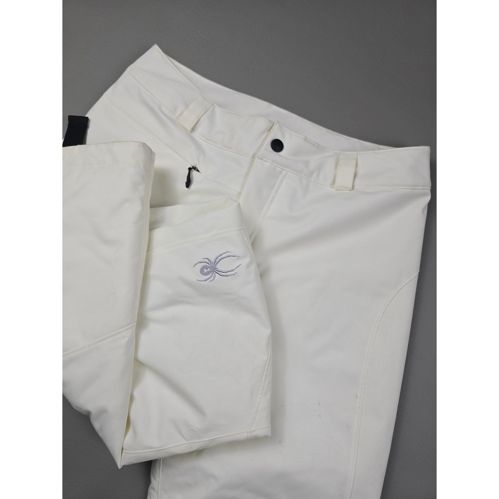 Spyder Womens White Insulated Ski Snow Pants Size 6 Regular 31x30 Snowboarding